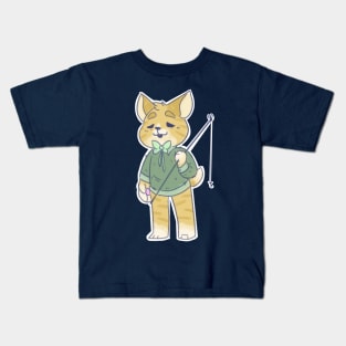 Fishing Kitty Cat Kids T-Shirt
